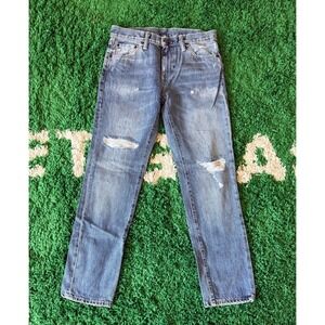 Levi's 511 Slim Distressed Blue Jeans 30x30 (prob 25x30 in today’s women size)